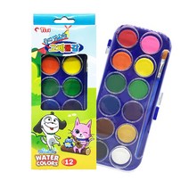 TITI 물에 잘 녹는 고체물감 12색, 단품