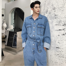 최우식 점프수트 최웅옷 데님 청 그해우리는 여성 공용 겨울 바디수트 점프슈트 프로필의상