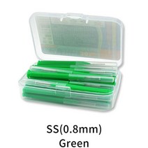 치면착색제 교정용왁스 치과용 고리 유아 아기치실 뜨거운 30 개몫 치간 브러시 치실 치아 구강 깨끗한 위생 이쑤시개 치아 브러시 구강 관리 도구, 초록