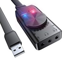 Bengoo 사운드 카드 외장 USB 오디오 변환 어댑터 3.5mm 미니 잭 헤드폰 마이크 단자 고음질 PS4 MacBook Mac Mini iMac Windows PC 등에 대응 드라이버 불필요