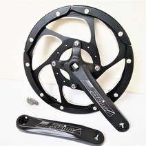 Strida 크랭크 체인휠 CNC 양극 6061 알루미늄 합금 블랙 레드 블루 오렌지, 03 black