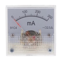 shangren 회로 테스트용 전류계 암페어 테스터 게이지 DC 0-20mA ~ 0-500mA, 플라스틱, 0-300mA