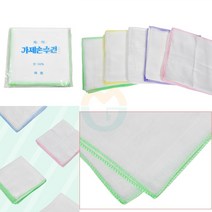 위아리턴 순면 가제 수건 10매 1세트 신생아면손수건 가재수건 아기손수건