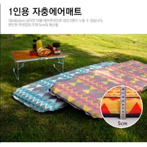 아웃도어 휴대용 자동공기충전매트 자충 에어매트 M005 1인용 슬리핑패드 캠핑 차박 1개임 2개구매시 배송혜택 리뷰추첨, 네이비
