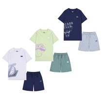 NBA KIDS LAL 메가로고 라운지 반팔 반바지세트 K235Z1993P