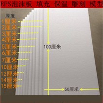플라 거품 쌍판방한 따뜻한 채우기 고밀도 두꺼운 M모형 폼보드, T10-100x50x20CM(2조각꾸러