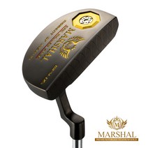 마샬 V6 브이 식스 블랙 에디션 말렛 퍼터 골프 초고반발 CNC 페이스 프리미엄 퍼터 말굽형 일본산, 블랙-34인치