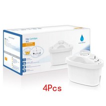 MAXTRA + 교체용 워터 필터 카트리지 브리타 케틀과 호환 가능 염소 석회질 불순물 맛 감소, [02] 4Pcs, 02 4Pcs