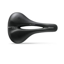Selle Italia Donna Gel Flow 자전거안장 여성 로드 MTB 및 자갈 블랙, One Size