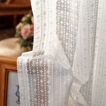 침실 용 한국어 흰색 수 놓은 voile 커튼 거실 용 창 커튼 sheer tulle 커튼 블라인드 맞춤형 커튼
