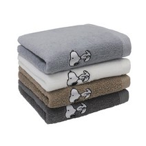 송월타월 스누피 베이직 세면 타올 145g 면사, 진회색, 8개