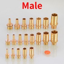 황동 호스 피팅 6/8/10/12/14/16/19/25mm 바브 테일 1/2 quot3/4quot BSP 수나사 구리 커넥터 커플러, 01 Male_07 19mm Barb_02 3/4