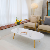 메리골드리빙 거실테이블 1200 X 600 X 300 좌식테이블, (6)화이트 우드 테이블