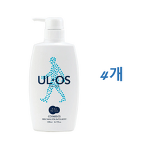 우르오스 스킨워시 500ml 3+1 풍성한 미세거품 남자 노인 냄새 피지 동시 제거, 500ml X 4개