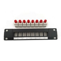 8 포트 스트레이트 스루 ST/LC/SC/FC 광섬유 패치 패널 RJ45 네트워크 케이블 어댑터 잭 이더넷 분배 프레임 UTP 19, 03 FC