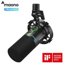 마오노 PD200X 팟캐스트 방송용 녹음용 USB XLR 다이나믹 마이크, PD200X 블랙, PD200X(블랙)