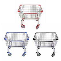 [Cart&Supply] 카트앤서플라이 수입원 국내배송 세탁물 운반용 빨래방 세탁 카트 크롬 1대, 크롬 블루