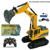 미니 굴삭기 포크레인 기계 소형 농업용 공업용 2.4G R 굴삭기 전기 미니 원격 제어 불도저 1:24 합금 플라, 01 Metal Body Version