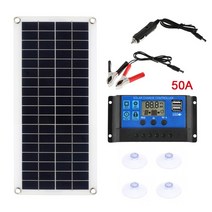 태양광 패널 파워 뱅크 1000w 전지 12v 전지 10a-60a 컨트롤러 전지 전화, 50a 컨트롤러 포함