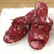 실내화 거실화 창고정리 대폭할인, 9번 리본슬리퍼 레드