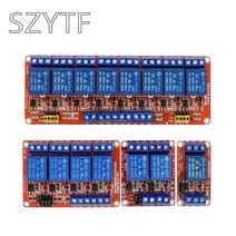 아두이노키트 프로그래밍 전자 아두이노 모듈 부품 광 커플러가있는 1 2 4 8 채널 5v 12v 24v 릴레이 모듈 보드 실드는 arduino 용 고수준 및 저수준 트리거를, 1 채널 릴레이 24v