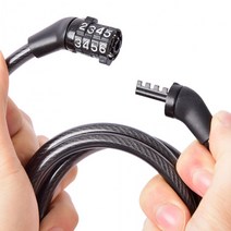 헤이빌리 4버튼 다이얼 강철체인 도난방지 자전거자물쇠, 4버튼자물쇠