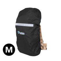 Bluefield 야외 가방 배낭 레인 커버 배낭 레인 코트 방수 반사 스트립 하이킹 캠핑 여행 15-75l, 블랙 M