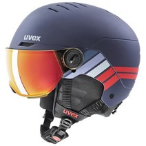 uvex (우벡스) 키즈 스키 스노우 보드 바이저 헬멧 매트 칼라 다이얼 식 사이즈 조정 rocket jr visor 54-58 cm