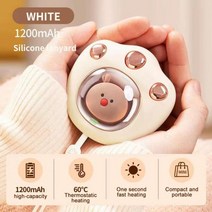 usb 히터 온풍기 캠핑 사무실 휴대용 미니 미니 고양이 발톱 모양의 손 따뜻하게 USB 충전식 전기 히터 겨, 02 02 1200mAh