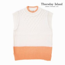 [백화점매장정품출고] 써스데이아일랜드 여성 니트 가디건 [Thursday Island] 피셔맨 변형 베스트(T208MVT233W)