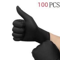 다목적 니트릴 장갑 기계 산업 방수 안전 작업 80g 다이아몬드 미끄럼 방지 역학 수리, CHINA_Black-100pcs | M