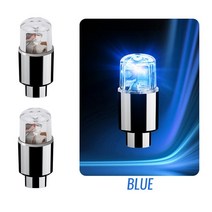 차량용무드등 엠비언트무드등2/4PCS 자동차 휠 LED 라이트 Motocycle 자전거 타이어 밸브 모자 장식 랜턴, 03 2PCS Blue