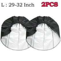 타이어 커버 보관 4PCS 27-32 인치 자동차 스토리지 가방 휠 RV 트럭 캠핑카 트레일러 커버에 대 한 차량 수호자, [08] Black-L-2PCS
