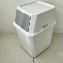 8종 분리수거배출 쓰레기통, 화이트, 40리터