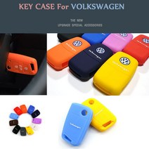 폭스바겐 키케이스 올뉴티구안 더뉴티구안 실리콘키케이스 키홀더 폭스바겐편의용품 스마트키 열쇠고리, 옵션(C)-블랙