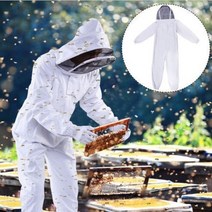말벌 보호 일체형 작업 양봉 옷 모기장 방역 방호 벌 방충 보호구 복 양봉 벌쏘임 방지얇은 면 전신 양봉 의류 베일 후드 모자 안티 꿀벌 코트 특수 보호 복 양봉 양봉 장비, xxl
