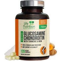 Life Nutrition 라이프뉴트리션 글루코사민 콘드로이친 MSM 1500mg 120베지캡슐, 120캡슐, 1팩