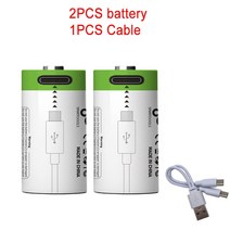 저무리 호환제품 레이저 펜 LED 손전등 셀 및 C타입 케이블용 충전식 배터리 CR123A 3.7V 리튬 이온 CR17345 16340 배터리 신제품, CHINA_2PCS