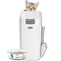 LittyCat 리티캣 독일 고양이 배설물 모래 완벽밀폐 분변 처리통 집사필수품 스쿱포함