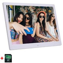 디지털액자 전자액자 앨범 동영상 스마트 메뉴판101 인치 HD 디지털 포토 프레임 1024x600 초박형 LED 전자, 08 white 16gb_02 미국 플러그