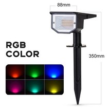 원터치샤워텐트 백패킹쉘터 A형텐트 30 led rgb 야외 태양 잔디 조명 조명 제어 태양 광 풍경 방수, 30leds rgb 빛