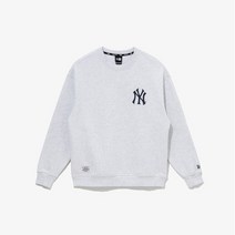 뉴에라 뉴에라 기모 MLB 그리드 로고 뉴욕 양키스 맨투맨 헤더 그레이_K 13338670