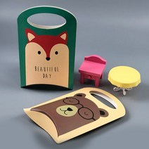어린이집 생일선물 돌잔치 행사 답례품 선물 상자 포장 박스 (10장1세트), 애니멀 손잡이형 선물상자