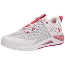 Under Armour 언더아머여성용 HOVR 블록 시티 배구화 화이트 (102)/레드 5 106972