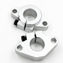 GHSHOP 샤프트 홀더 선형 베어링 가이드로드 레일 샤프트 지지대 SHF12의 2x2 조각, 설명, 실버, SHF12