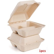 일회용도시락 1/40pcs 뚜껑을 가진 처분 할 수있는 플라스틱 상자 휴대용 도시락 테이크 아웃 음식 콘테이너 뒤집기 사탕 수수 펄프, [02] Wood color31pcs, [01] 3