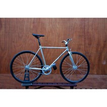 빠른 해외직구 전기 도금 실버 화이트 SF 자세 크롬 몰리브덴 스틸 프레임 액션 레이싱 고정 기어 자전거 학생 픽시 자전거 52cm, Electroplated silver_52cm (175