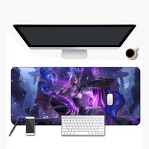 뉴타임즈 마우스 장패드 리그오브레전드 롤 LOL, 영혼의꽃 리븐 + 900x400mm + 2mm