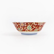 꽃잎면기 우동그릇 도자기 레드 예쁜주방용품 대접 수입식기세트