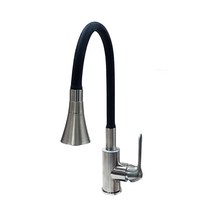 제니스 스테인리스 주방 원홀 코브라 수전 블랙 SUS-TA100, 1개